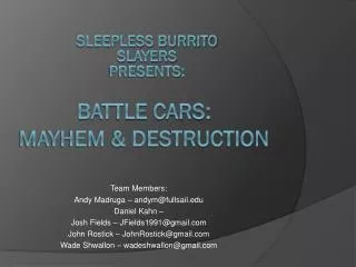 Battle Cars: Mayhem &amp; Destruction