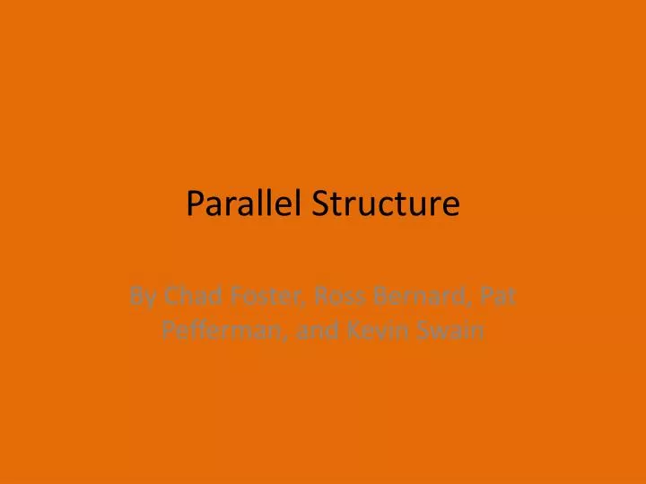 parallel structure