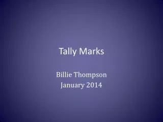 Tally Marks