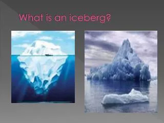 What is an iceberg?