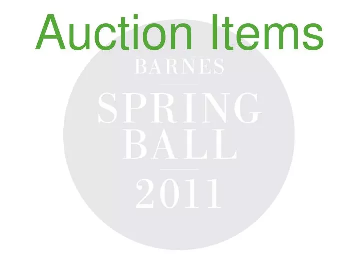 auction items