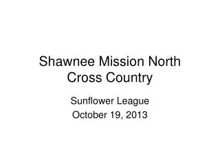 Shawnee Mission North Cross Country