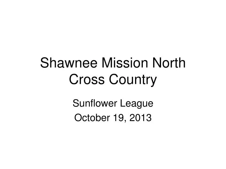 shawnee mission north cross country