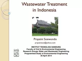 Wastewater Treatment in Indonesia