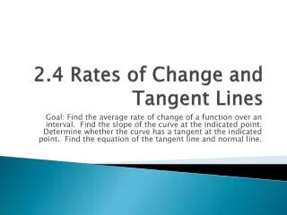 2 4 rates of change and tangent lines