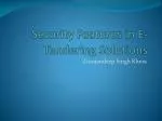 Security Features in E-Tendering Solutions - slide 1