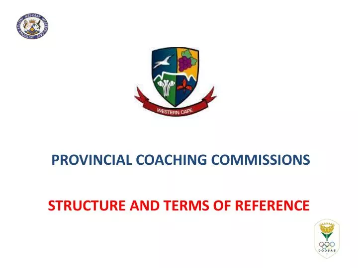 provincial coaching commissions structure and terms of reference