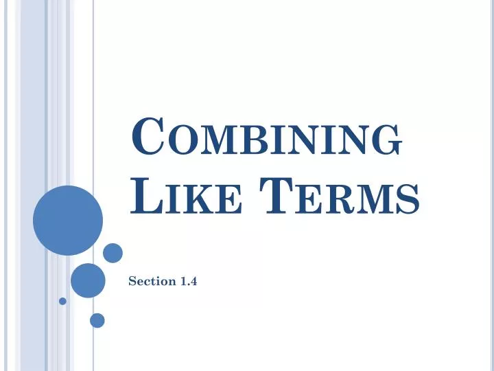 combining like terms