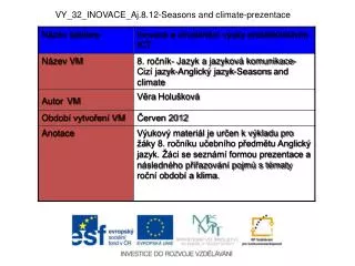 VY_32_INOVACE_Aj.8.12-Seasons and climate -prezentace