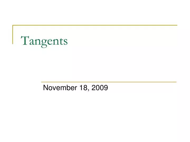 tangents