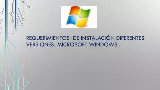 requerimientos de instalaci n diferentes versiones microsoft windows