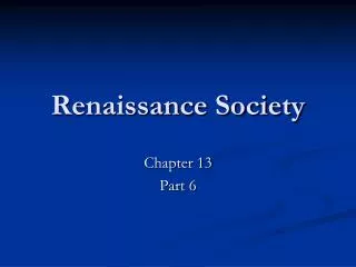 Renaissance Society