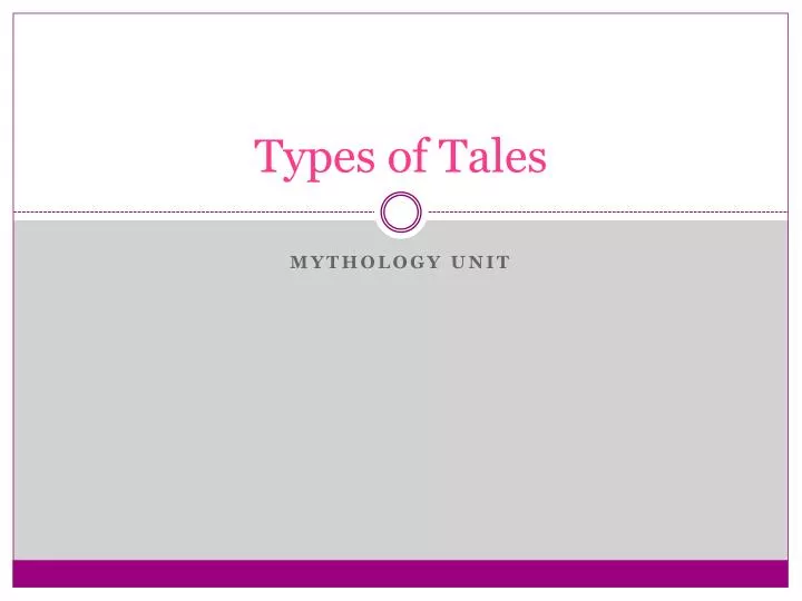 types of tales