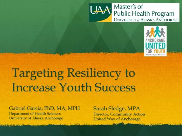 targeting resiliency to increase youth success