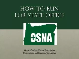 How to run for state office