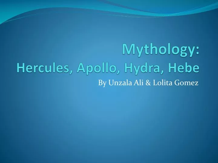 mythology hercules apollo hydra hebe