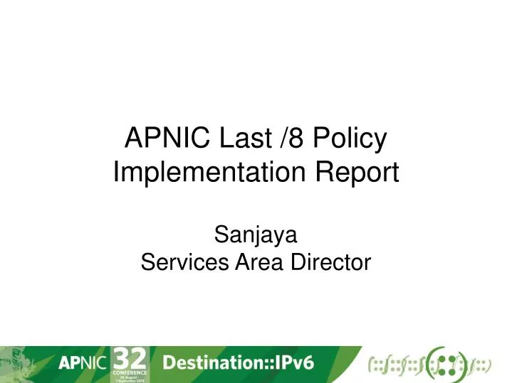 apnic last 8 policy implementation report
