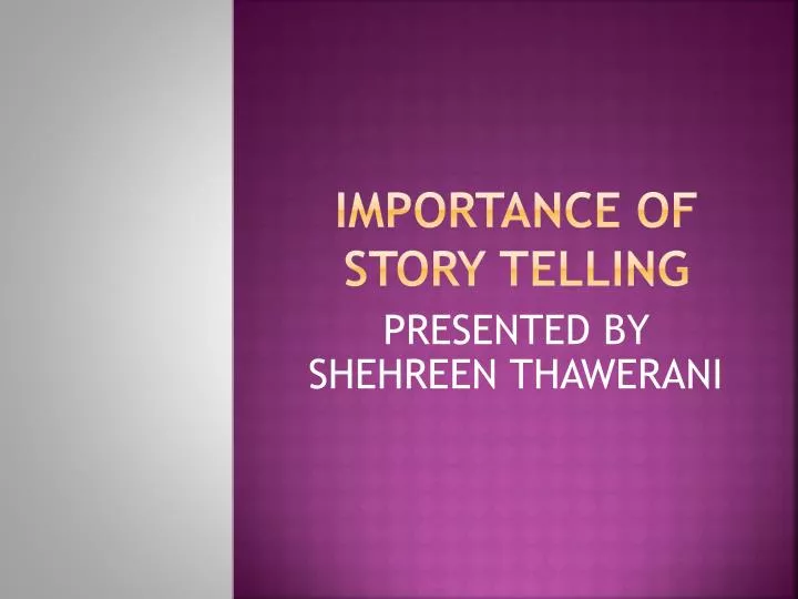 importance of story telling