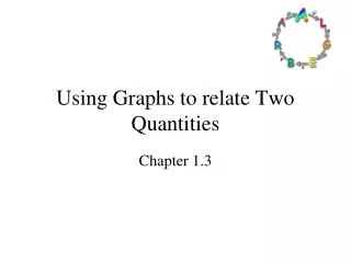 Using Graphs to relate Two Quantities