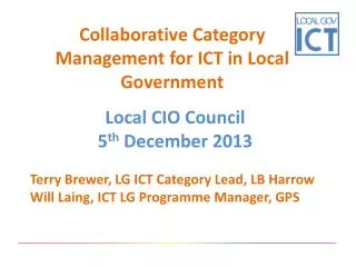 Collaborative Category Management for ICT in Local Government