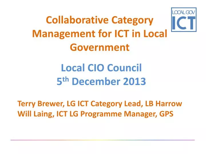 collaborative category management for ict in local government