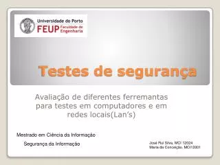 testes de seguran a