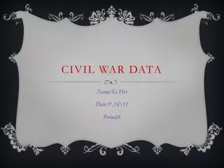 Civil War Data