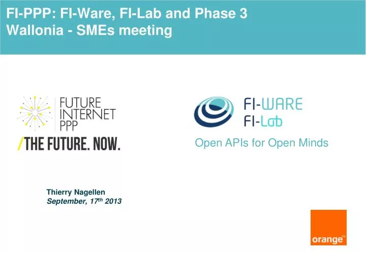 fi ppp fi ware fi lab and phase 3 wallonia smes meeting