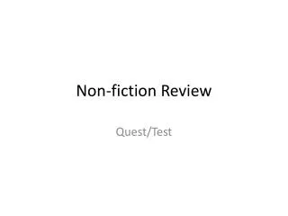 Non-fiction Review