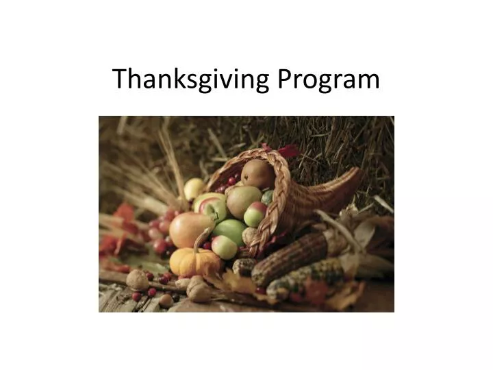 thanksgiving program