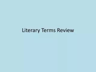 literary terms review