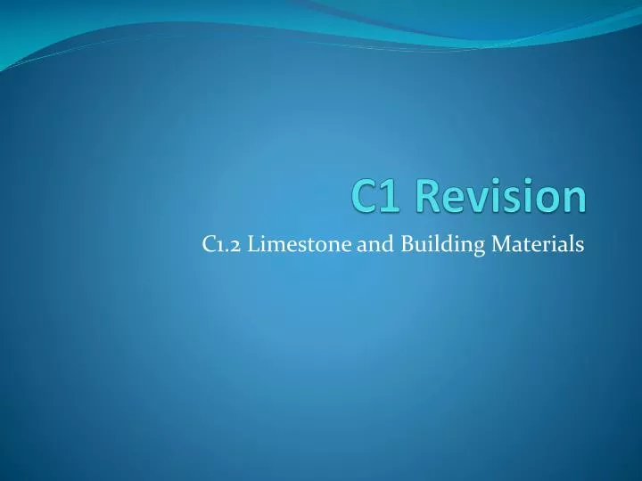c1 revision