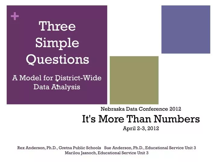a model for district wide data analysis