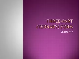 Three-part (ternary) form