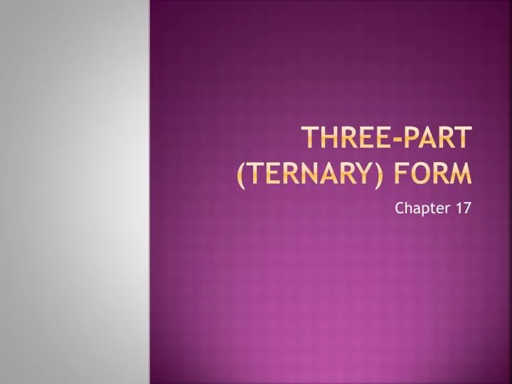 three part ternary form