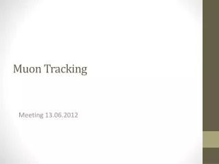 Muon Tracking