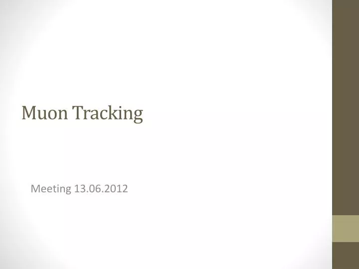 muon tracking