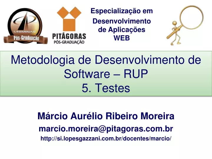 metodologia de desenvolvimento de software rup 5 testes