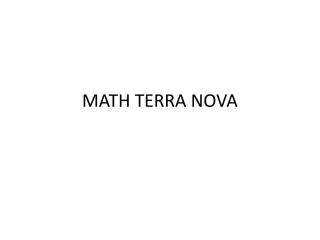 MATH TERRA NOVA