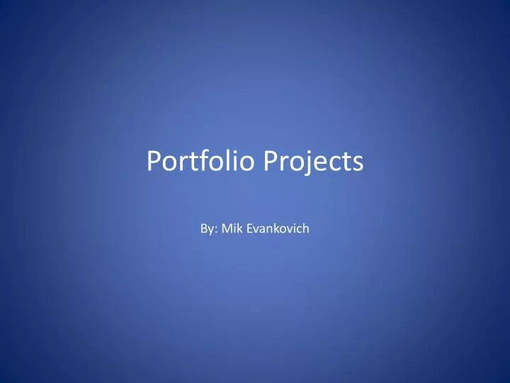 portfolio projects