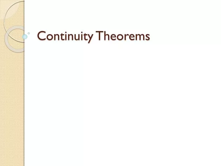 continuity theorems