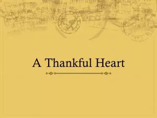 A Thankful Heart