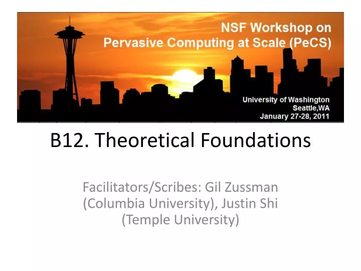 b12 theoretical foundations