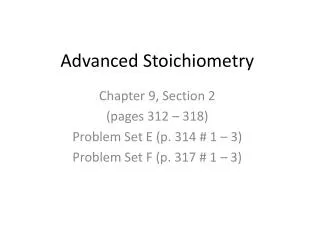 advanced stoichiometry