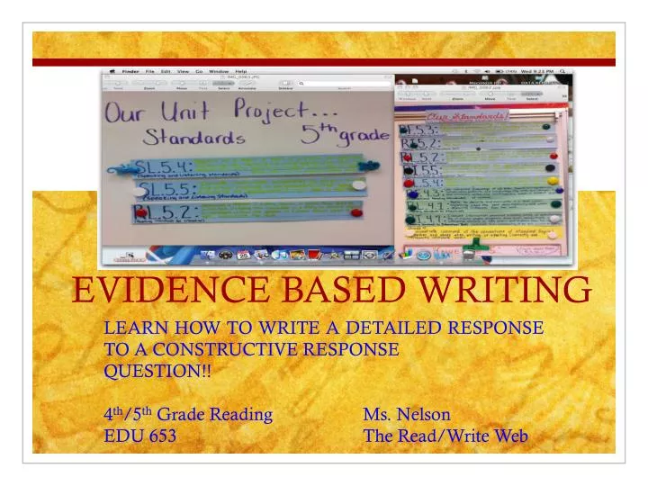 evidence based writing