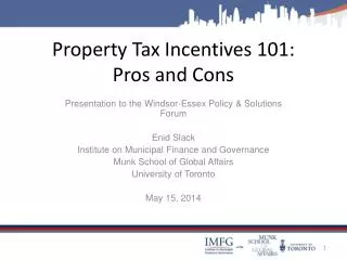 Property Tax Incentives 101: Pros and Cons