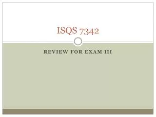 ISQS 7342