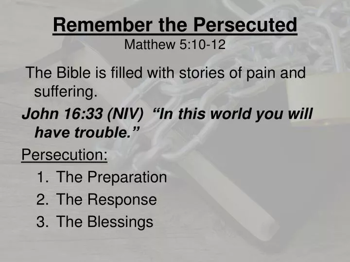 remember the persecuted matthew 5 10 12