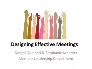 Designing Effective Meetings