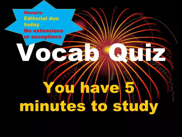 vocab quiz